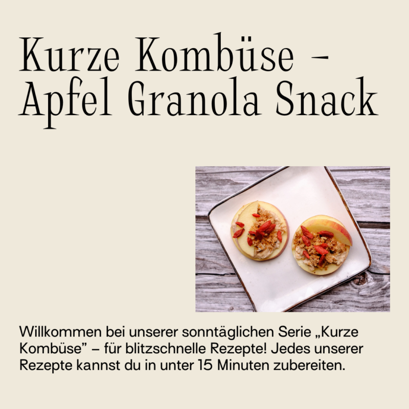 <15 Minuten: Apfel Granola Snack